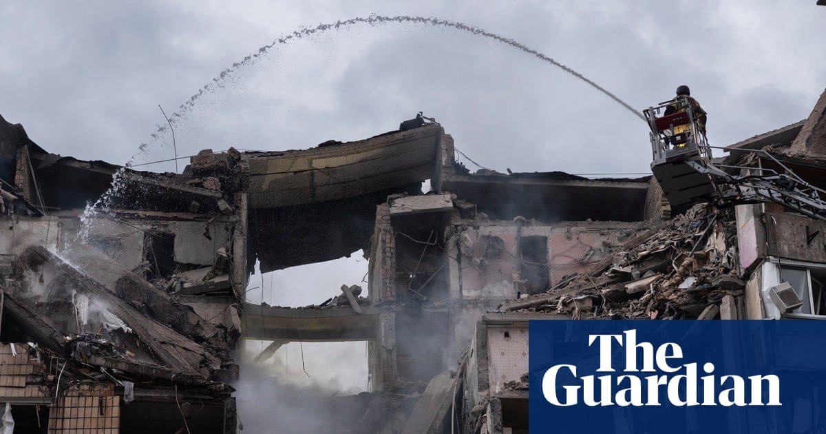 Wave of Russian strikes in Ukraine kills at least 21 people on eve of Nato summit