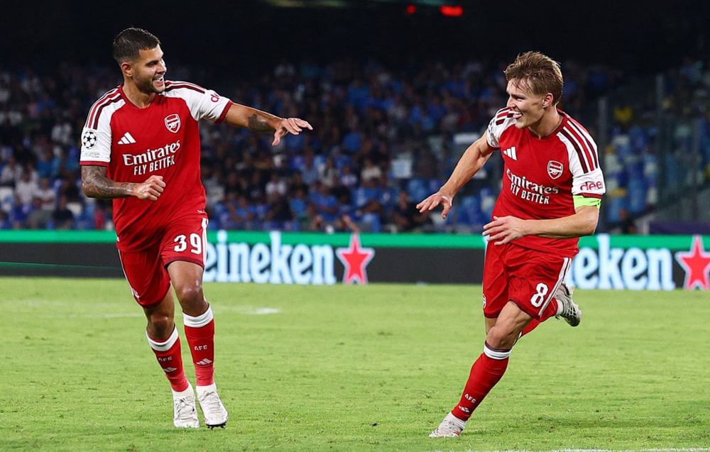Ødegaard ‘edge’ delights Arteta as Arsenal secure narrow win at Napoli