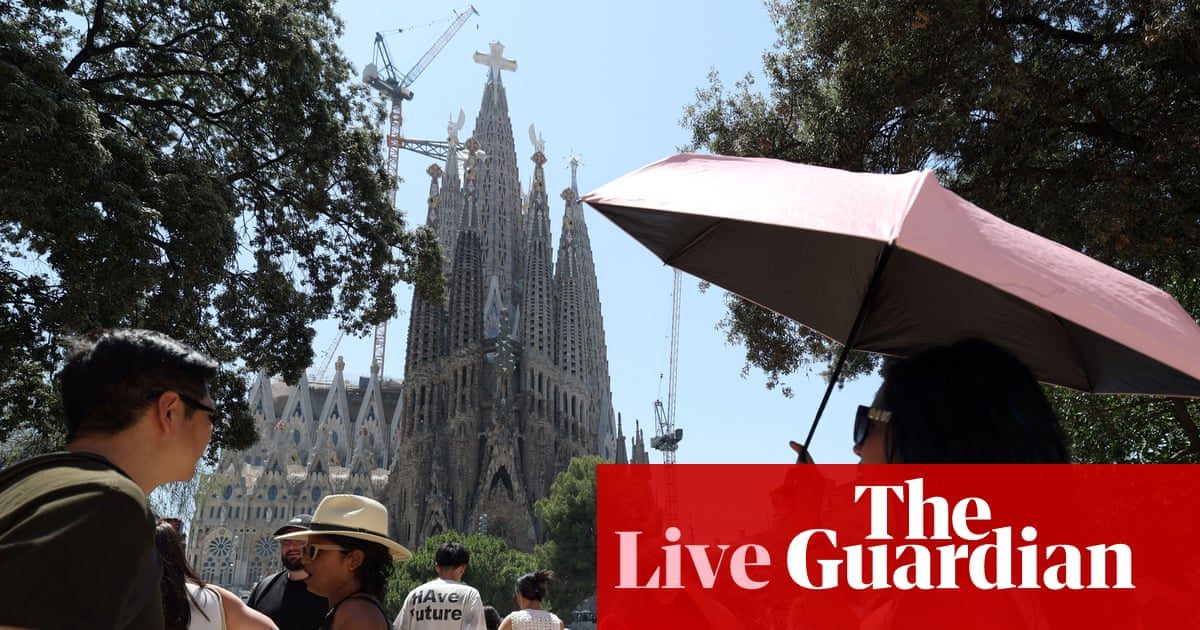 Barcelona registers highest temperature in 112 years as French nuclear reactor shuts down due to extreme heat – as it happened
