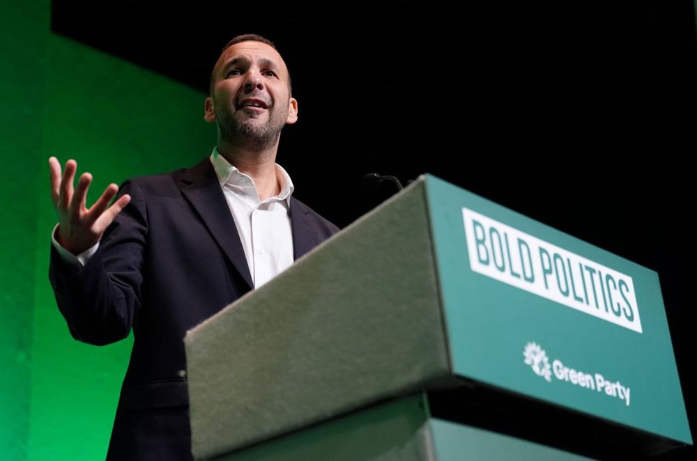 UK Green Party leader faces police inquiry after sharing guillotine image