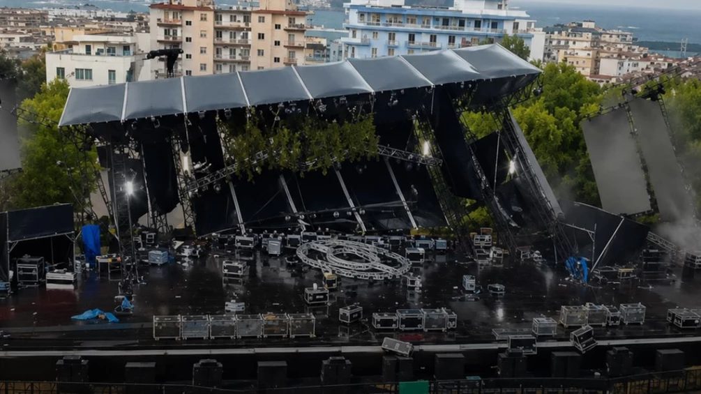 Italy’s Alien Sound Festival postponed after main stage collapses in strong winds