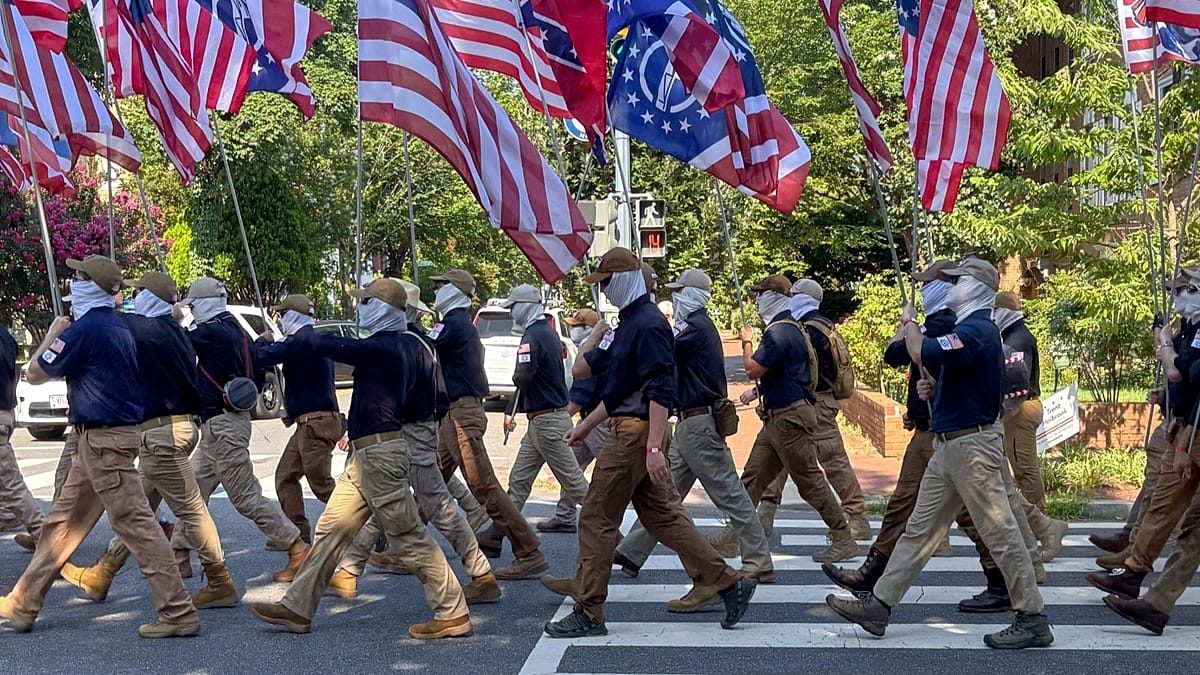 'Defining image of the era of American history': July 4 Patriot Front photo goes viral