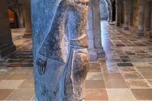 Giant Finn Beneath Lund Cathedral in Centrala staden, Sweden