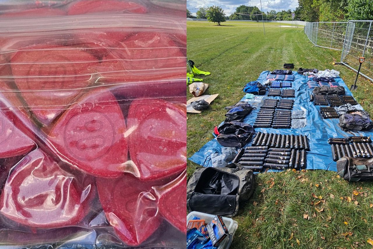 Cheshire Police dig up hoard of drugs at site of Creamfields Festival