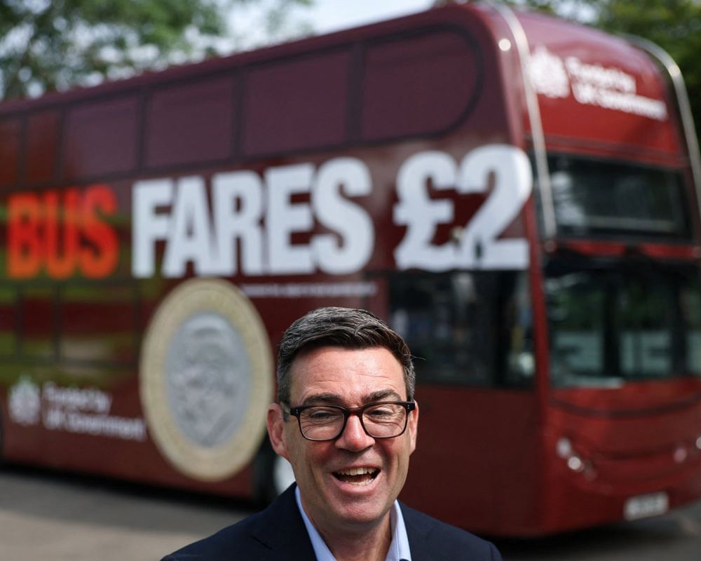 UK PM swaps climate aid grants for loans to cap bus fares