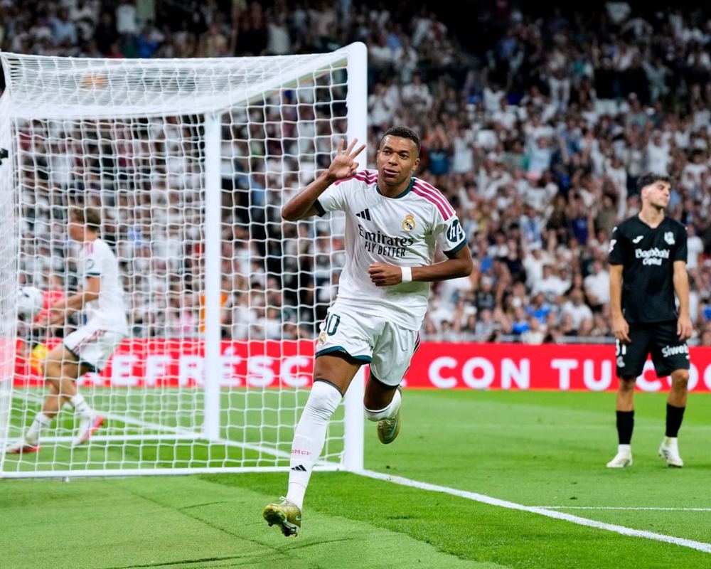 Mbappé hat-trick secures winning return for Mourinho at Real Madrid