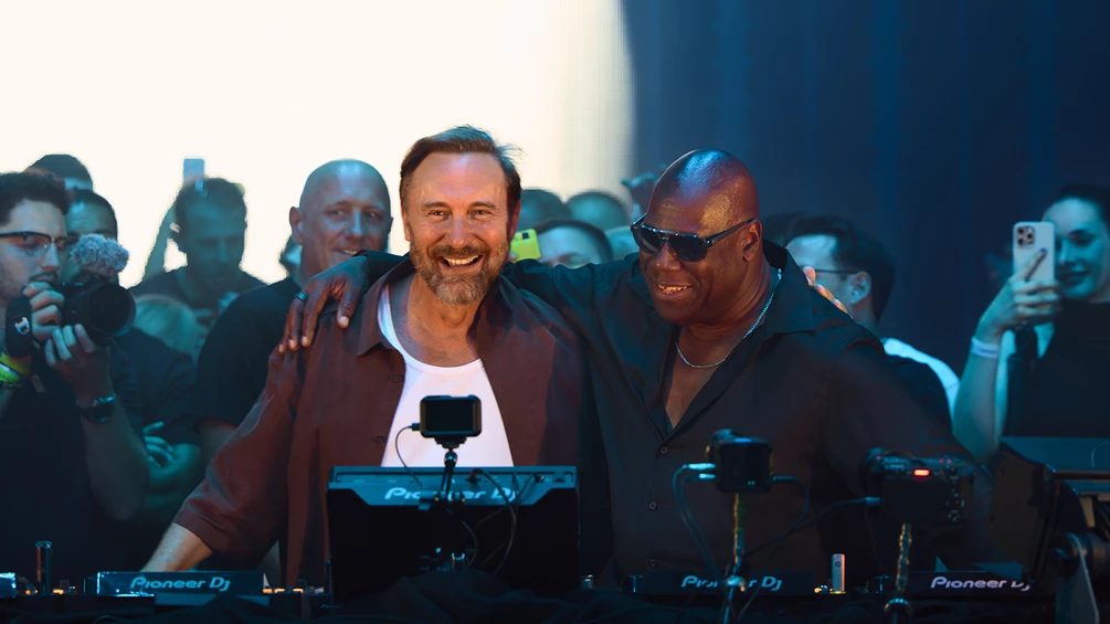 Watch David Guetta and Carl Cox play their debut b2b set at [UNVRS] Ibiza