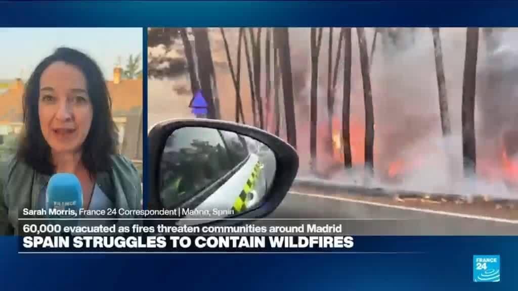 Spain fires: 'Firefighters are hoping that more of those fires don't join up'