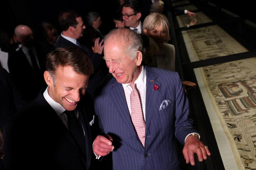 ‘We are united’: King Charles III and President Macron attend private preview of London's Bayeux Tapestry exhibition