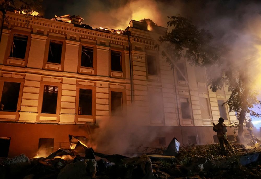 Major Russian missile barrage on Kyiv strains air defences