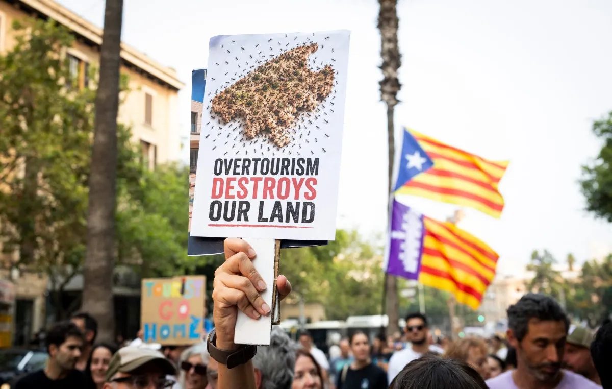 Tens of thousands march in Mallorca in latest overtourism protest in Spain