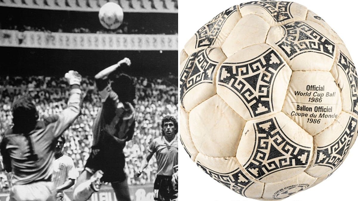 Infamous Maradona ‘Hand of God’ ball sells for €2.9m - well below estimate