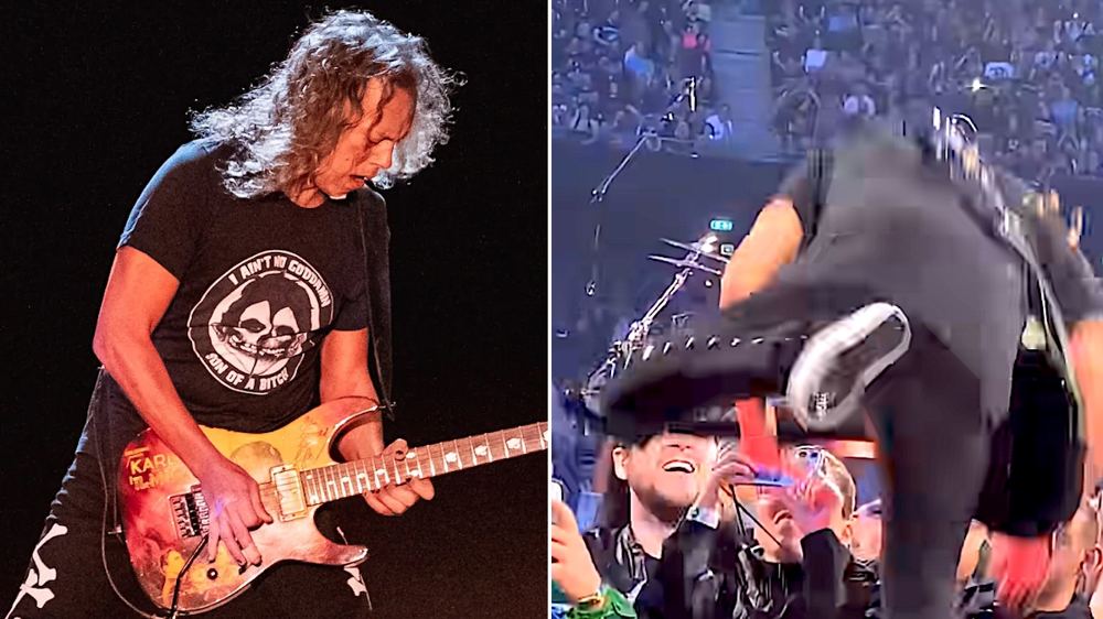 Kirk Hammett Falls Off Stage During Metallica Show in Ireland: Watch