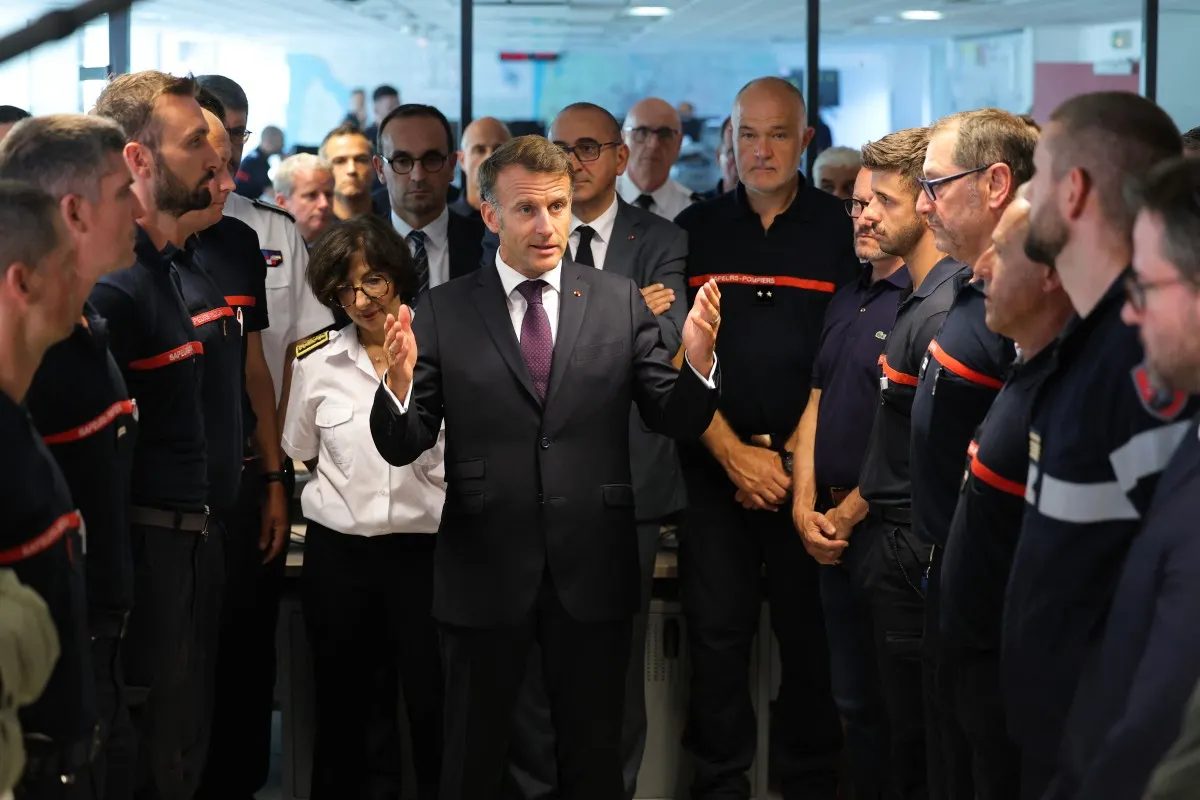 Macron warns French firefighters the 'weeks ahead will be tough'
