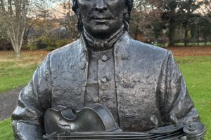 Niel Gow Statue in Dunkeld, Scotland