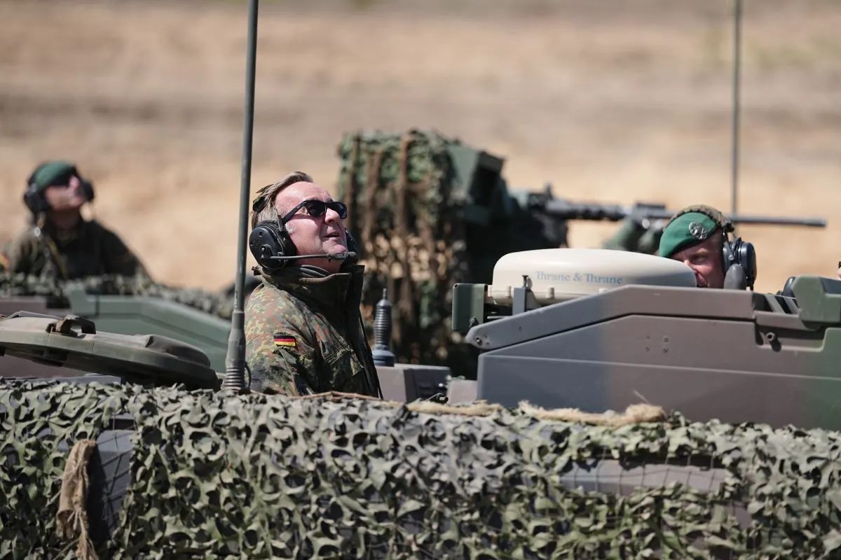 How do Europeans view Germany's military build-up?