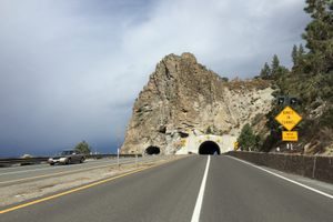 Cave Rock in Glenbrook, Nevada