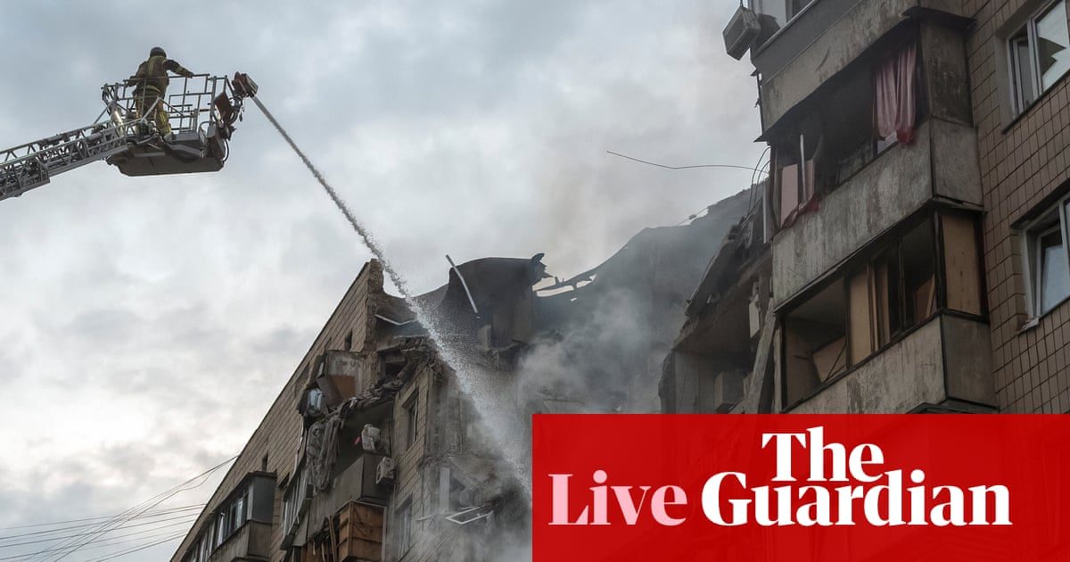 Zelenskyy calls for ‘strong decisions’ at Nato summit as Russia kills 21 in overnight strikes on Kyiv – as it happened