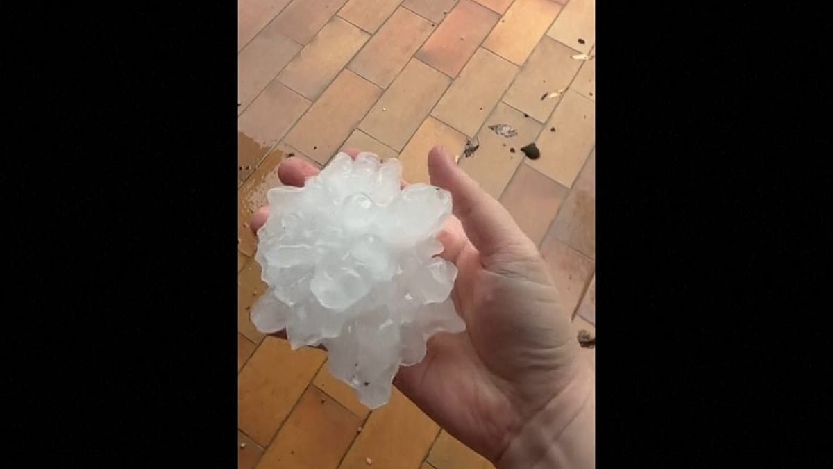 Watch: massive hailstones smash homes and cars during violent storms in France