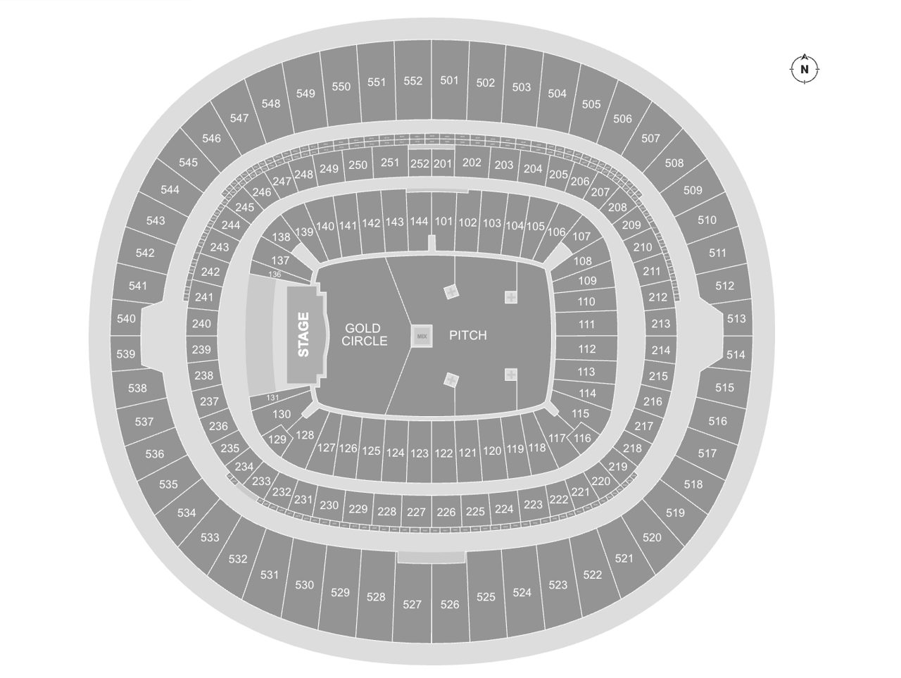Bruno Mars Wembley seating map 2026: best seats and total capacity information
