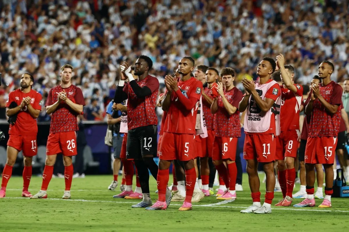 Argentina sink 10-man Switzerland in World Cup quarter-final