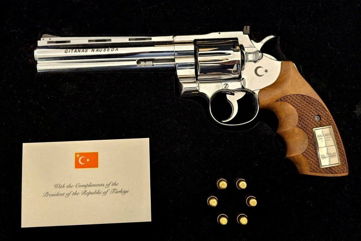 NATO leaders were given revolvers as a gift – here’s what they did with them