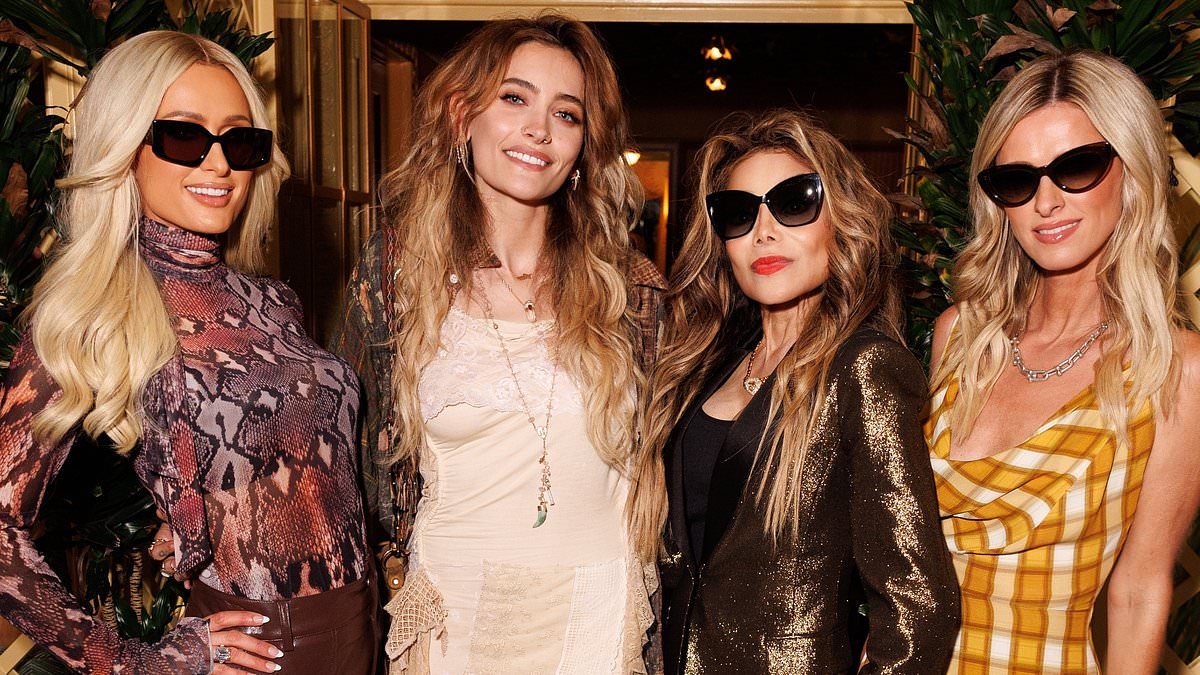 Paris Jackson parties with aunt LaToya and the Hilton sisters at star-studded launch of her second album