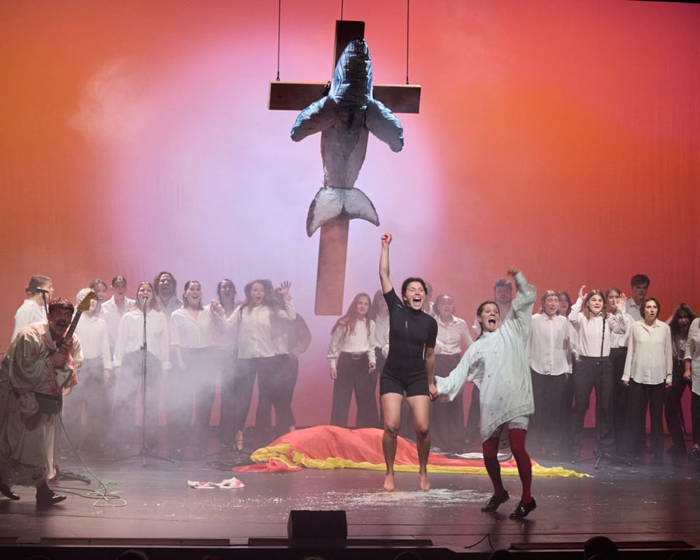 Demise of Timmy the whale inspires satirical play exploring German identity
