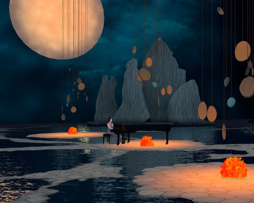 Playing With Fire review, like Disney’s Fantasia on steroids as a virtual Yuja Wang plays amid luminous dreamworlds