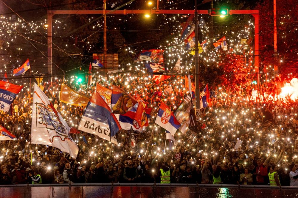 Massive student-led rally marches in Belgrade ahead of Serbian election