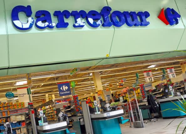French supermarket giant's shares plunge 14% after warning ‘unprecedented’ unrest will hit business