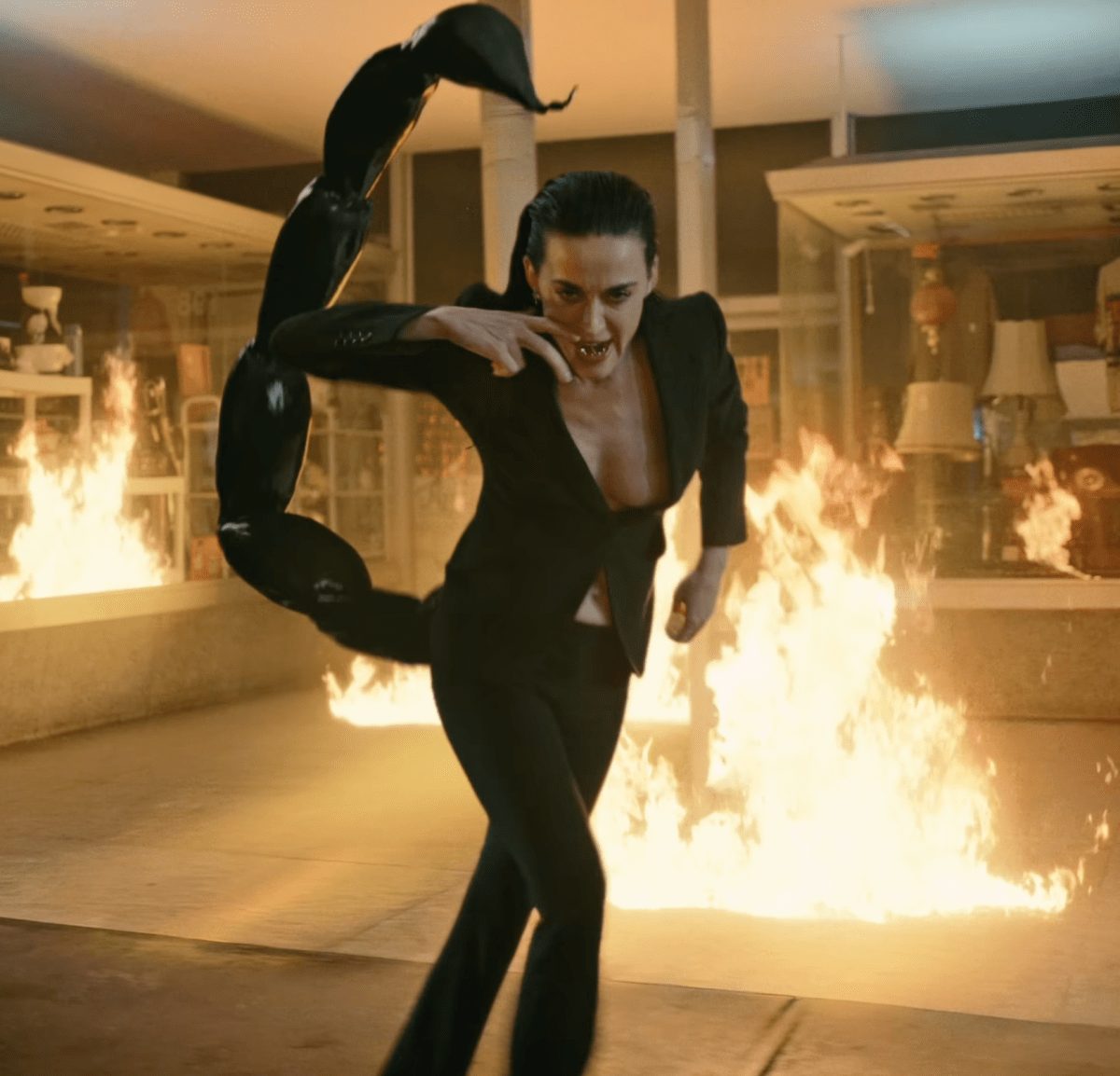 Katy Perry Acquires Demonic Scorpion Tail In “Watch It Burn” Video