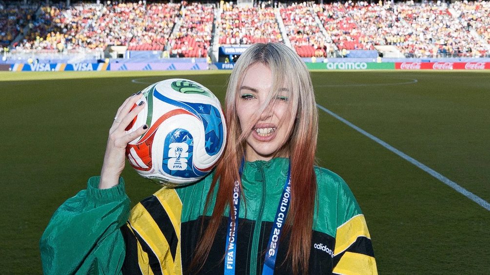 Alison Wonderland carries match ball onto pitch as Australia’s FIFA World Cup stadium captain