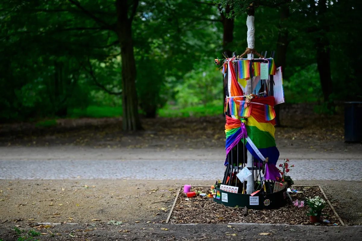Berlin rainbow bench commemorating Pride attack victims vandalised